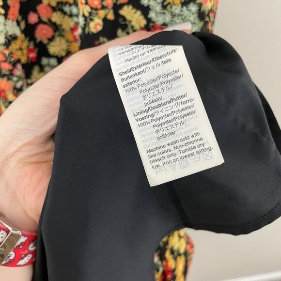 Madewell Dolman-Sleeve Ruffle-Hem Midi Dress in Flower Garden Size 2 - Picture 4 of 7